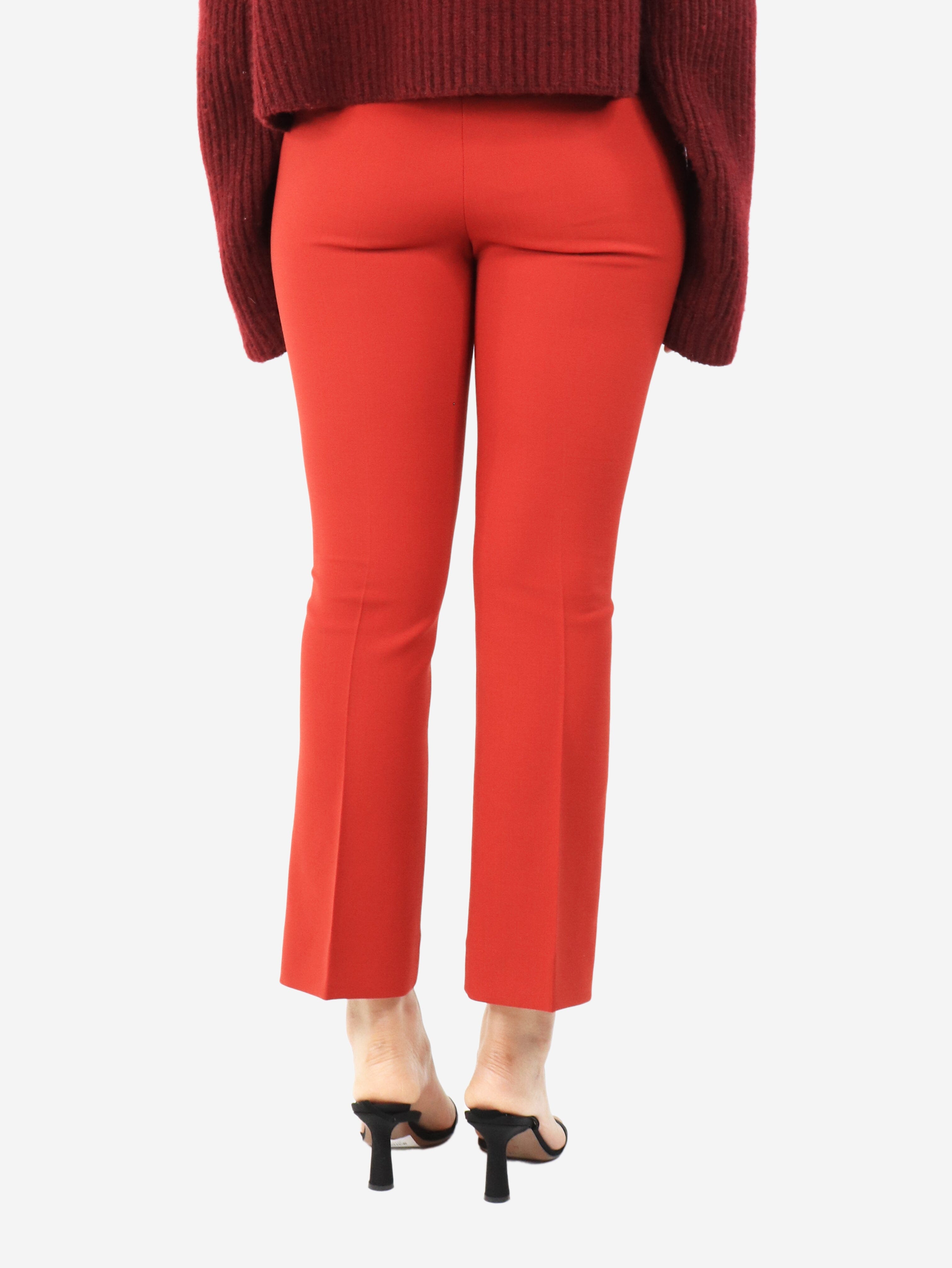 Rust red wool trousers - size UK 8 Trousers Max Mara 