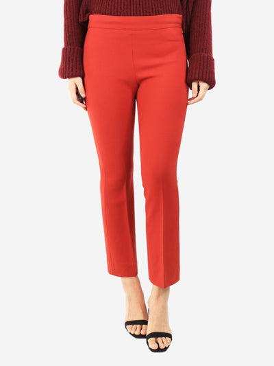 Rust red wool trousers - size UK 8 Trousers Max Mara 