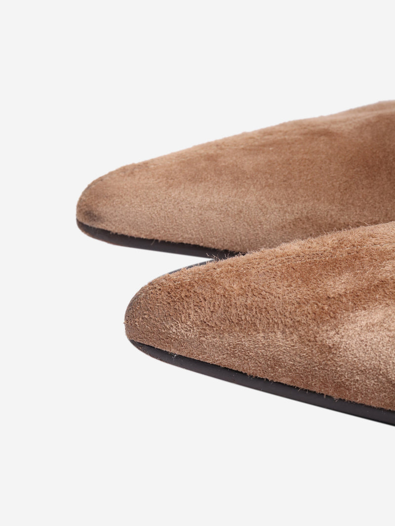 Brown suede knee-high boots - size EU 39 Boots Khaite 