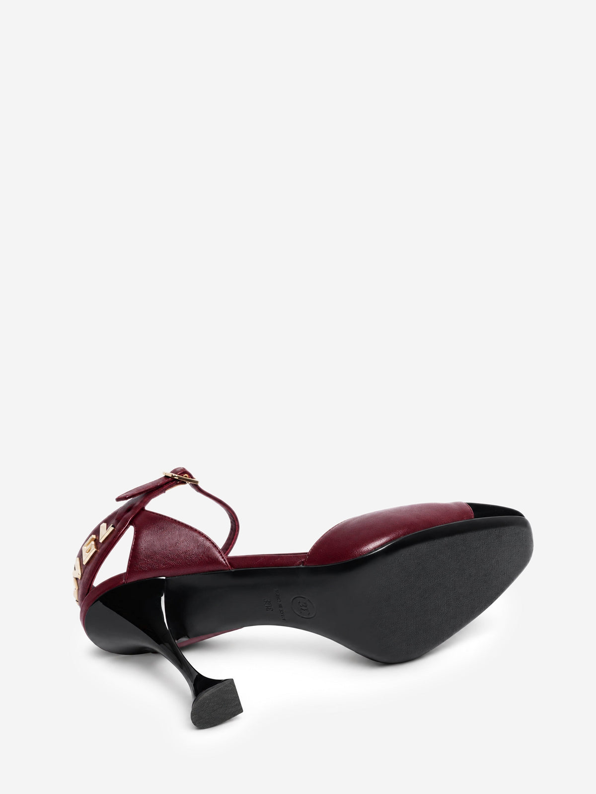 Burgundy leather and velvet cap-toe Mary Jane pumps - size EU 39 Heels Chanel 