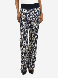 Stine Goya Blue elasticated waist printed trousers - size S