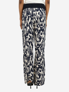 Stine Goya Blue elasticated waist printed trousers - size S