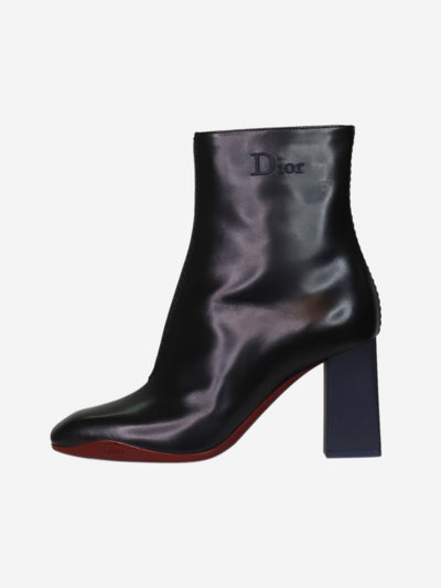 Black leather ankle boots - size EU 36.5 Boots Christian Dior 