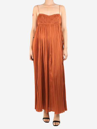 Amber satin pleated slip dress - size UK 8 Dresses Ulla Johnson 
