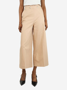 MSGM Nude flap front wide-leg trousers - size UK 6