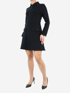 ME+EM Black half-zip pocket dress - size UK 10