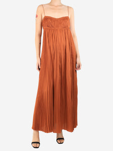 Ulla Johnson Amber satin pleated slip dress - size UK 8
