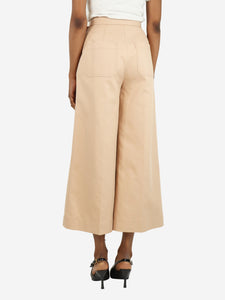 MSGM Nude flap front wide-leg trousers - size UK 6