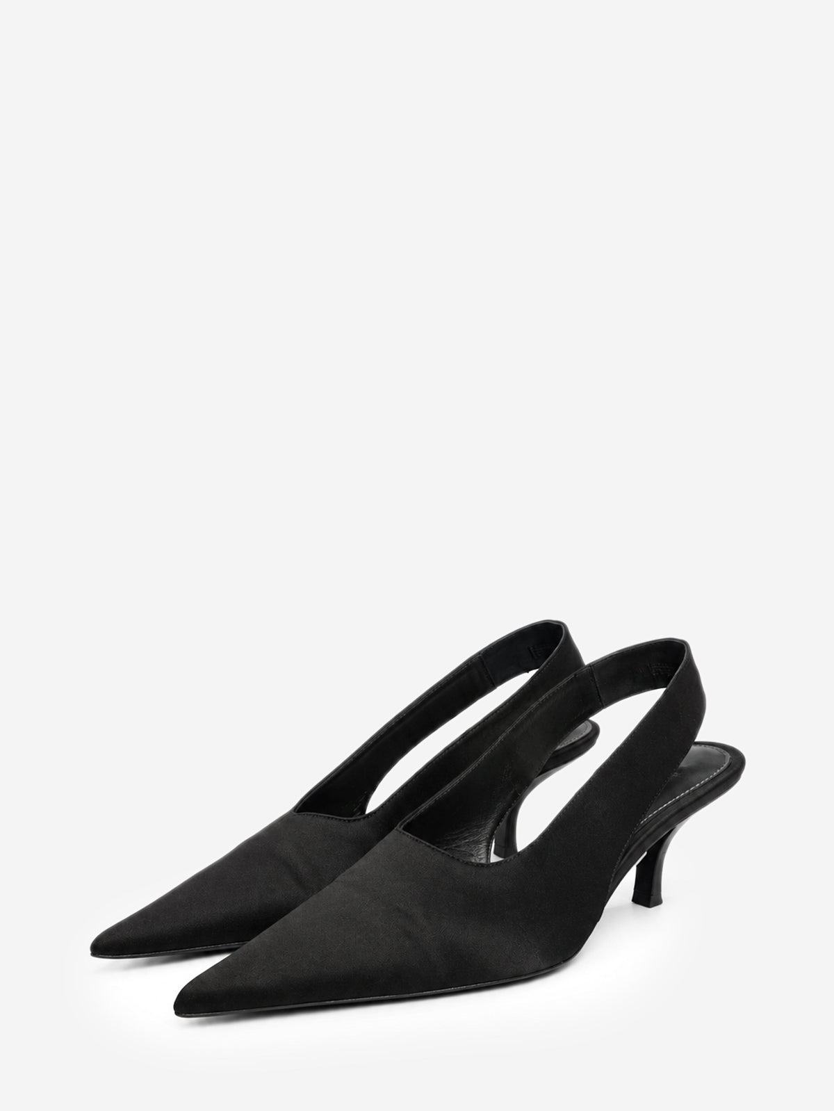 Black satin slingback pumps - size EU 38 Heels Toteme 