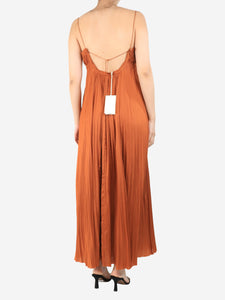 Ulla Johnson Amber satin pleated slip dress - size UK 8