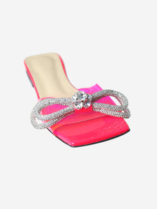 Mach & Mach Neon pink double-bow sandals - size EU 37