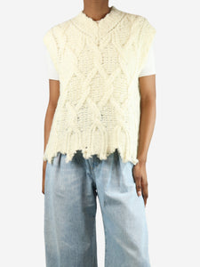 Acne Studio Cream wool sleeveless jumper - size XXS