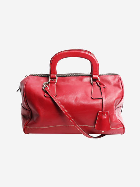 Red leather 2way bag product image