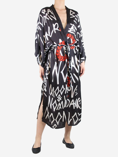 Black snake printed robe - One size Dresses Moon & Nomad 