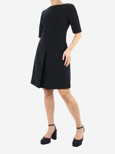Fendi Black short-sleeved wool dress - size UK 10