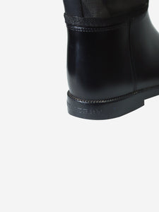 Burberry Black check knee-high boots - size EU 37