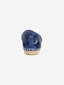 Jimmy Choo Blue sequin espadrilles - size EU 36.5