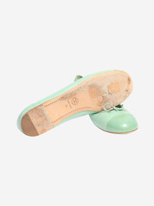 Chanel Mint green leather ballet flats - size EU 41
