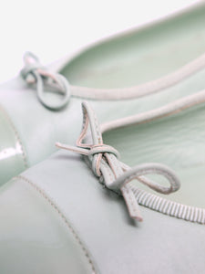 Chanel Mint green leather ballet flats - size EU 41