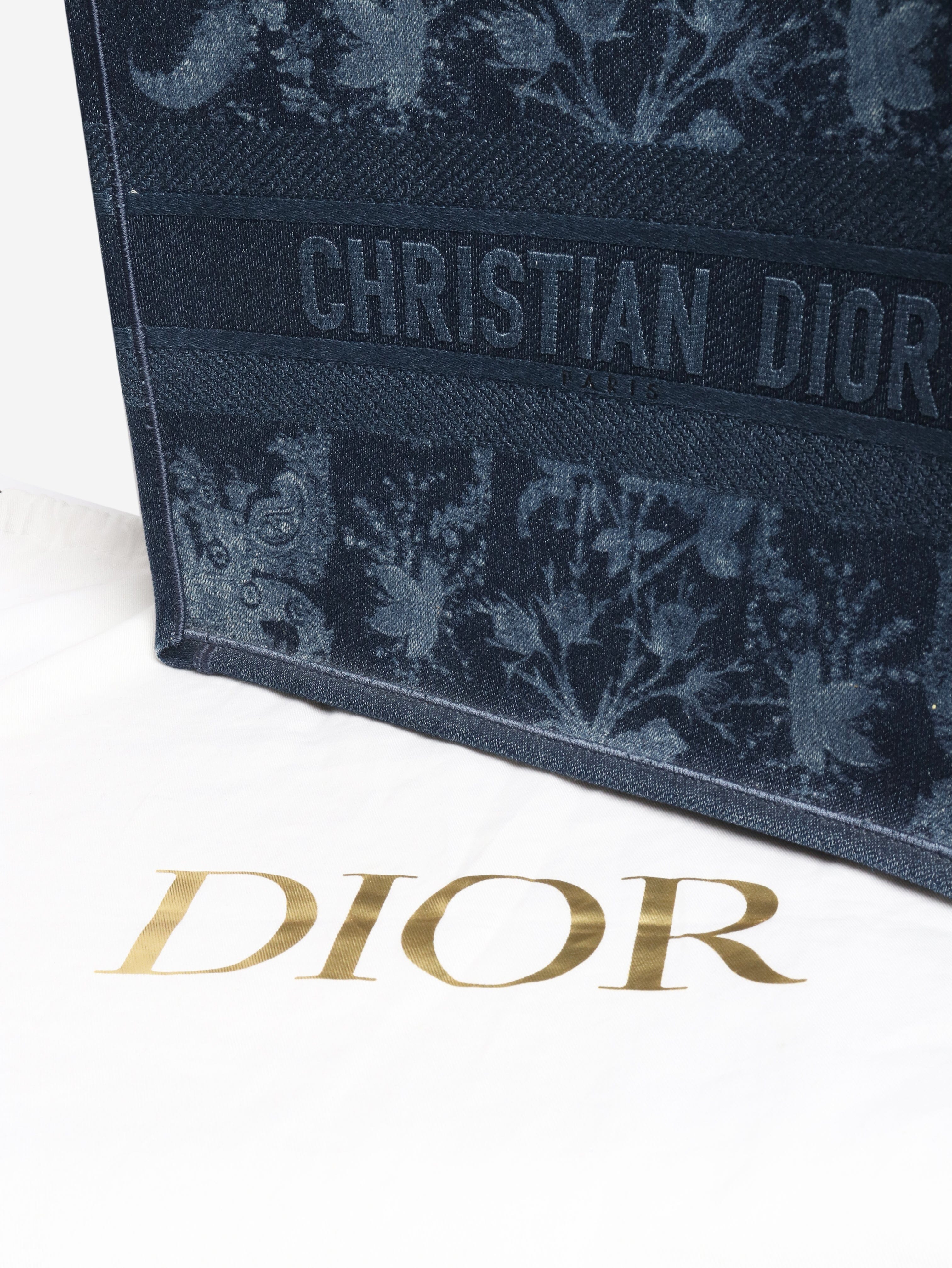 Blue 2021 medium denim Book Tote Tote Bags Dior 