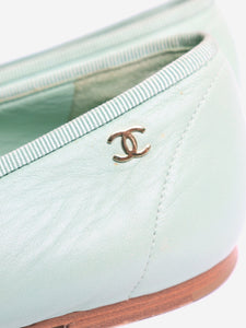 Chanel Mint green leather ballet flats - size EU 41