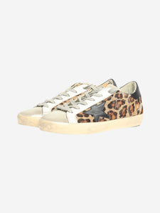 Golden Goose Deluxe Brand Brown leopard print trainers - size EU 37 (UK 4)