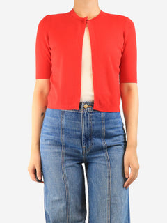 Red cropped cardigan - size UK 14 Knitwear Akris 