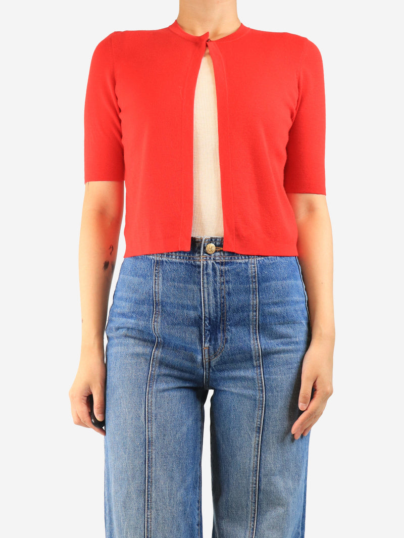 Red cropped cardigan - size UK 14 Knitwear Akris 