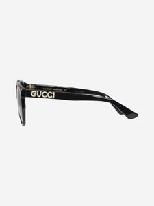 Gucci Black circular shaped sunglasses