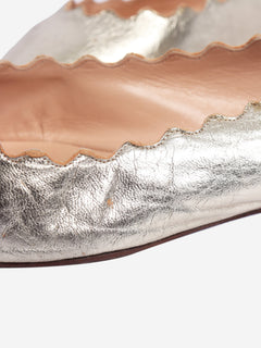 Gold metallic leather Lauren ballet flats - size EU 37 Flat Sandals Chloe 