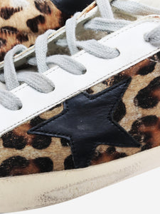 Golden Goose Deluxe Brand Brown leopard print trainers - size EU 37 (UK 4)