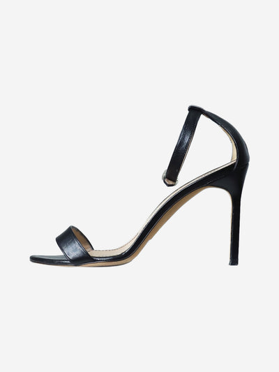 Black leather sandal heels - size EU 37.5 Heels Manolo Blahnik 