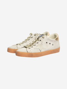 Golden Goose Deluxe Brand Grey trainers with lurex laces - size EU 38 (UK 5)