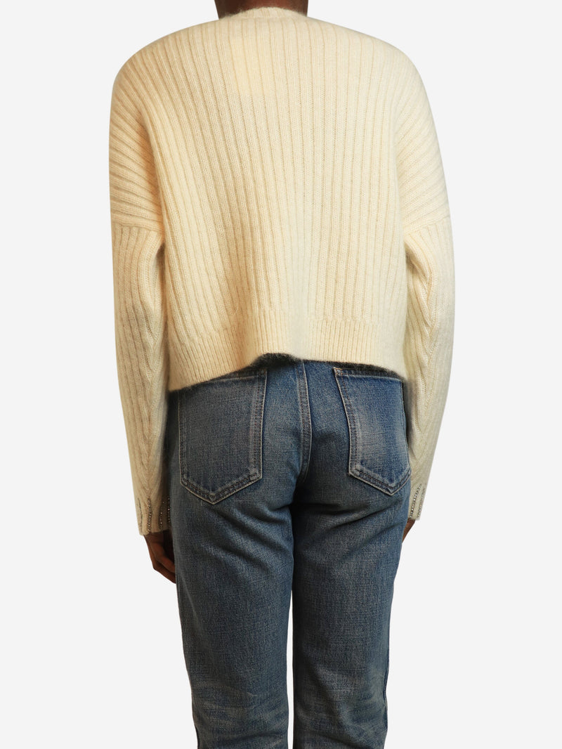 Cream diamante knit jumper - size S Knitwear 3.1 Phillip Lim 