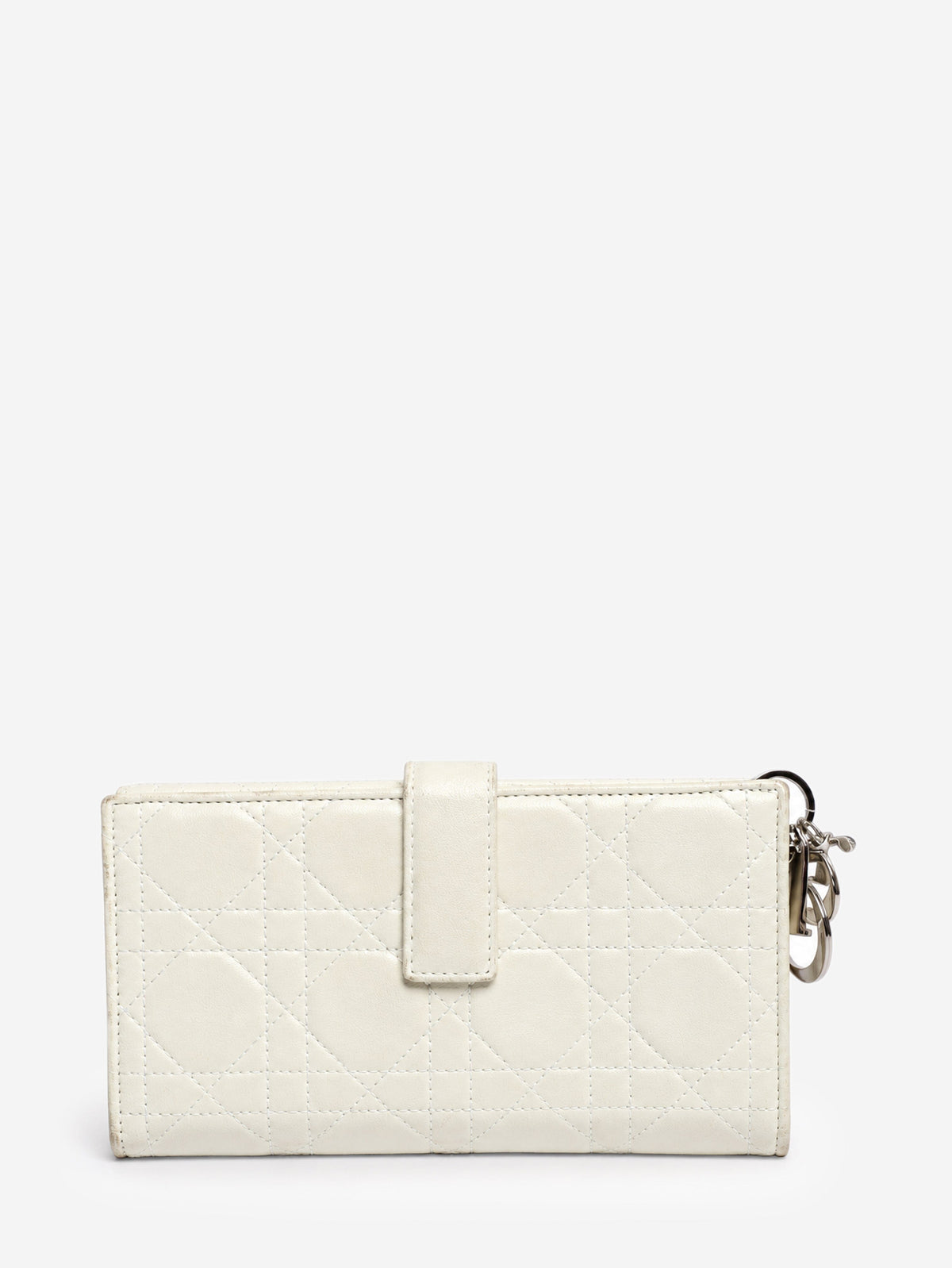 White vintage Cannage quilted long wallet Wallets, Purses & Small Leather Goods Christian Dior 