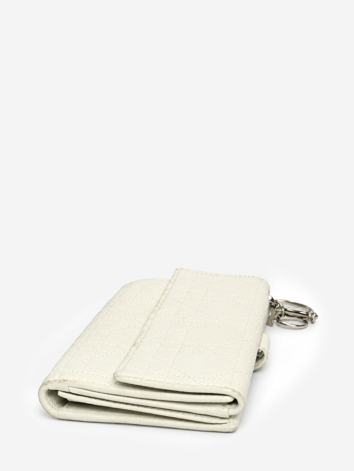 White vintage Cannage quilted long wallet Wallets, Purses & Small Leather Goods Christian Dior 