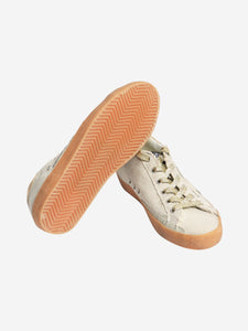 Golden Goose Deluxe Brand Grey trainers with lurex laces - size EU 38 (UK 5)