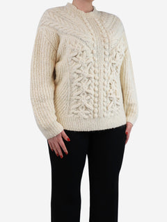Cream Osian cable-knit jumper - size L Knitwear Ulla Johnson 