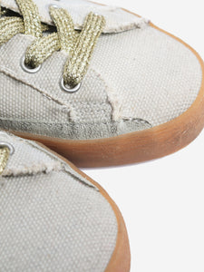 Golden Goose Deluxe Brand Grey trainers with lurex laces - size EU 38 (UK 5)