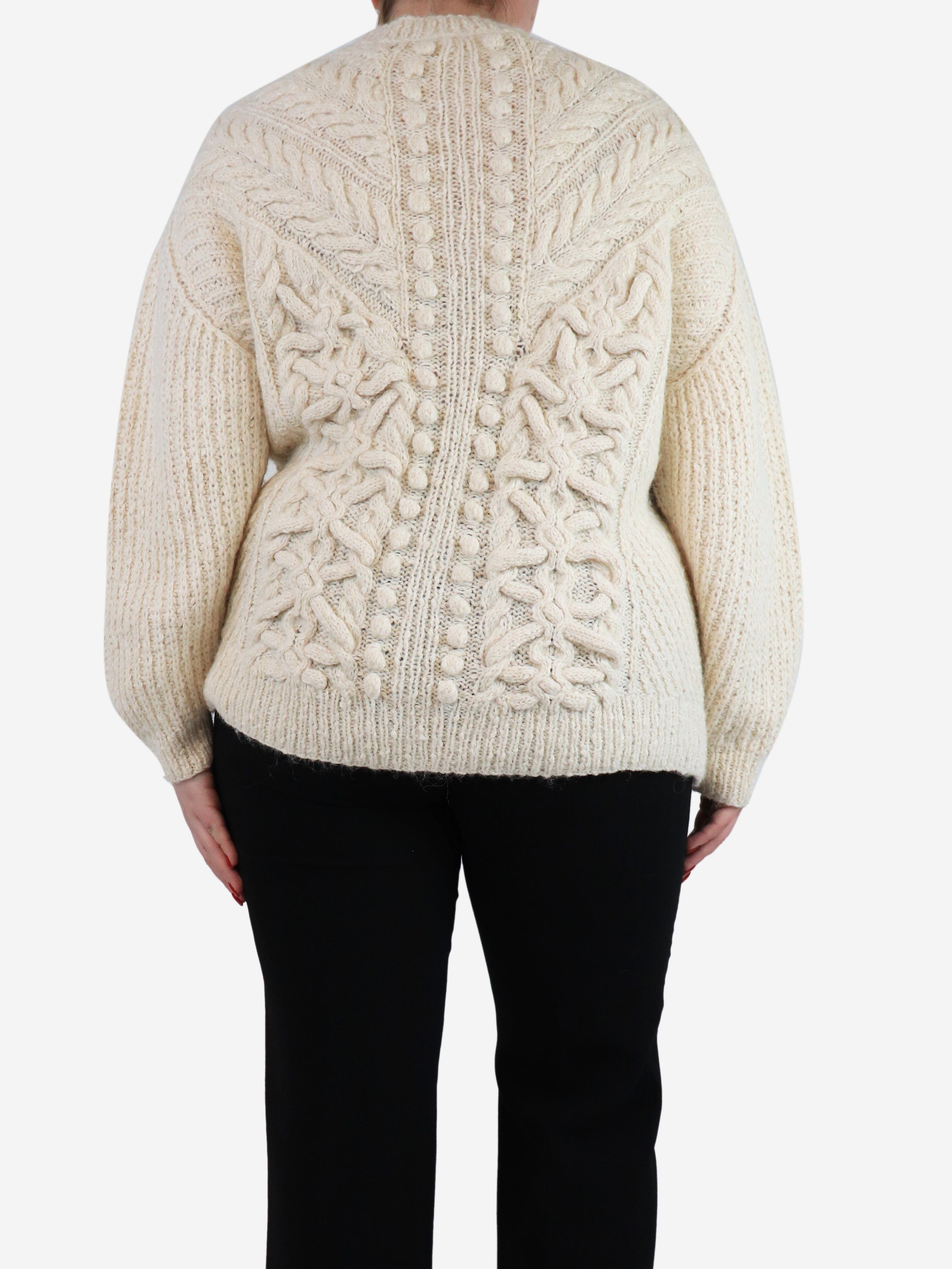 Cream Osian cable-knit jumper - size L Knitwear Ulla Johnson 