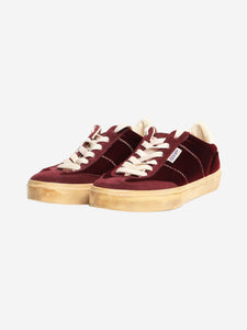 Golden Goose Deluxe Brand Burgundy velvet trainers - size EU 37 (UK 4)