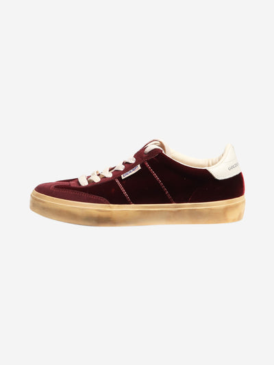 Burgundy velvet trainers - size EU 37 (UK 4) Trainers Golden Goose Deluxe Brand 