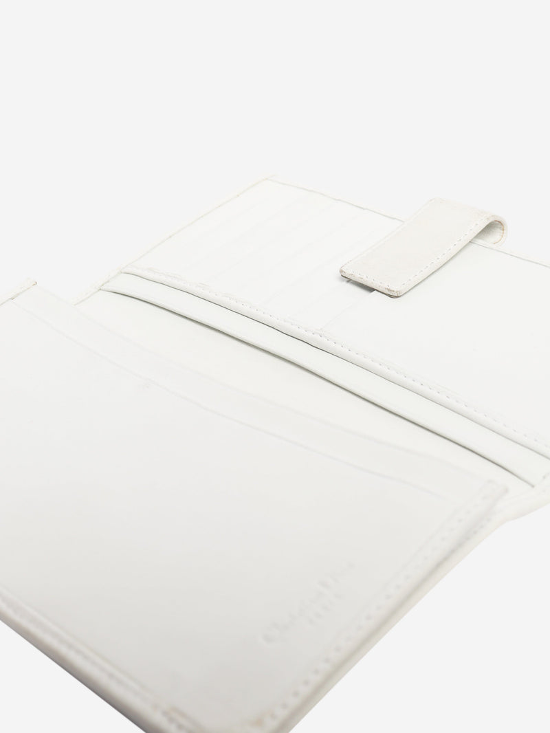 White vintage Cannage quilted long wallet Wallets, Purses & Small Leather Goods Christian Dior 