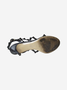 Valentino Black rockstud high-heel leather sandals - size EU 35