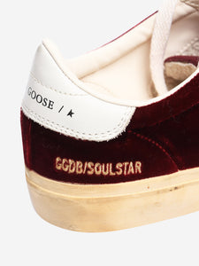 Golden Goose Deluxe Brand Burgundy velvet trainers - size EU 37 (UK 4)