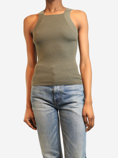 Olive ribbed tank top - size XS Tops Dion Lee 