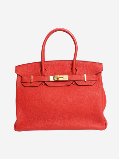 Red Birkin 30 bag Top Handle Bags Hermes 