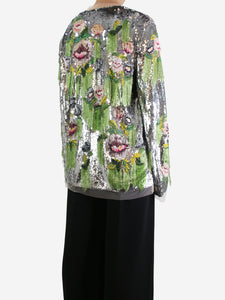 Gucci Silver sequin jacket - size UK 8