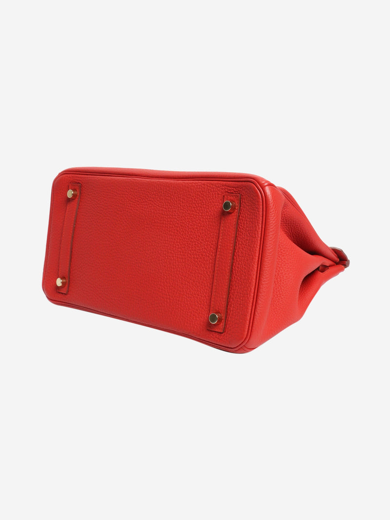 Red Birkin 30 bag Top Handle Bags Hermes 