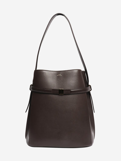 Brown belted leather tote bag Tote Bags Toteme 